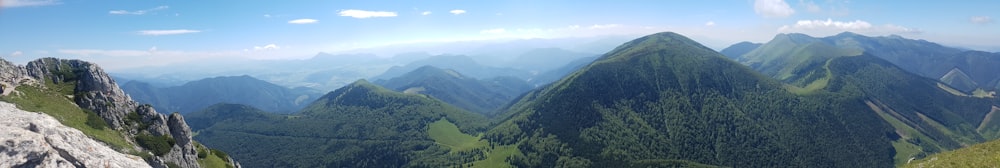 a view of a mountain range from a high point of view