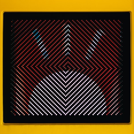 Close-up of custom dot shapes showing square and pincushion variations.