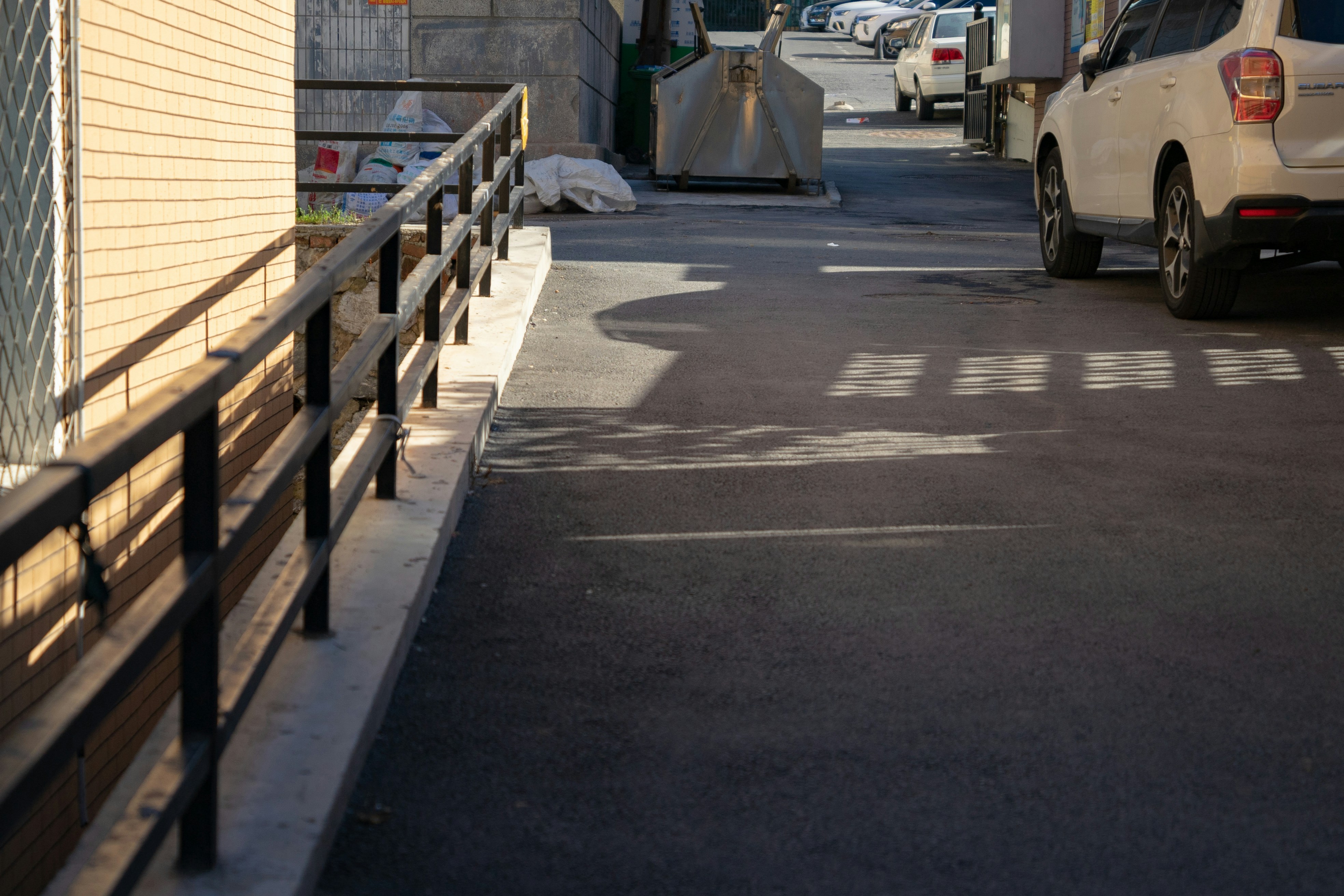 A white truck parked on the side of a road photo – Free Car Image on ...