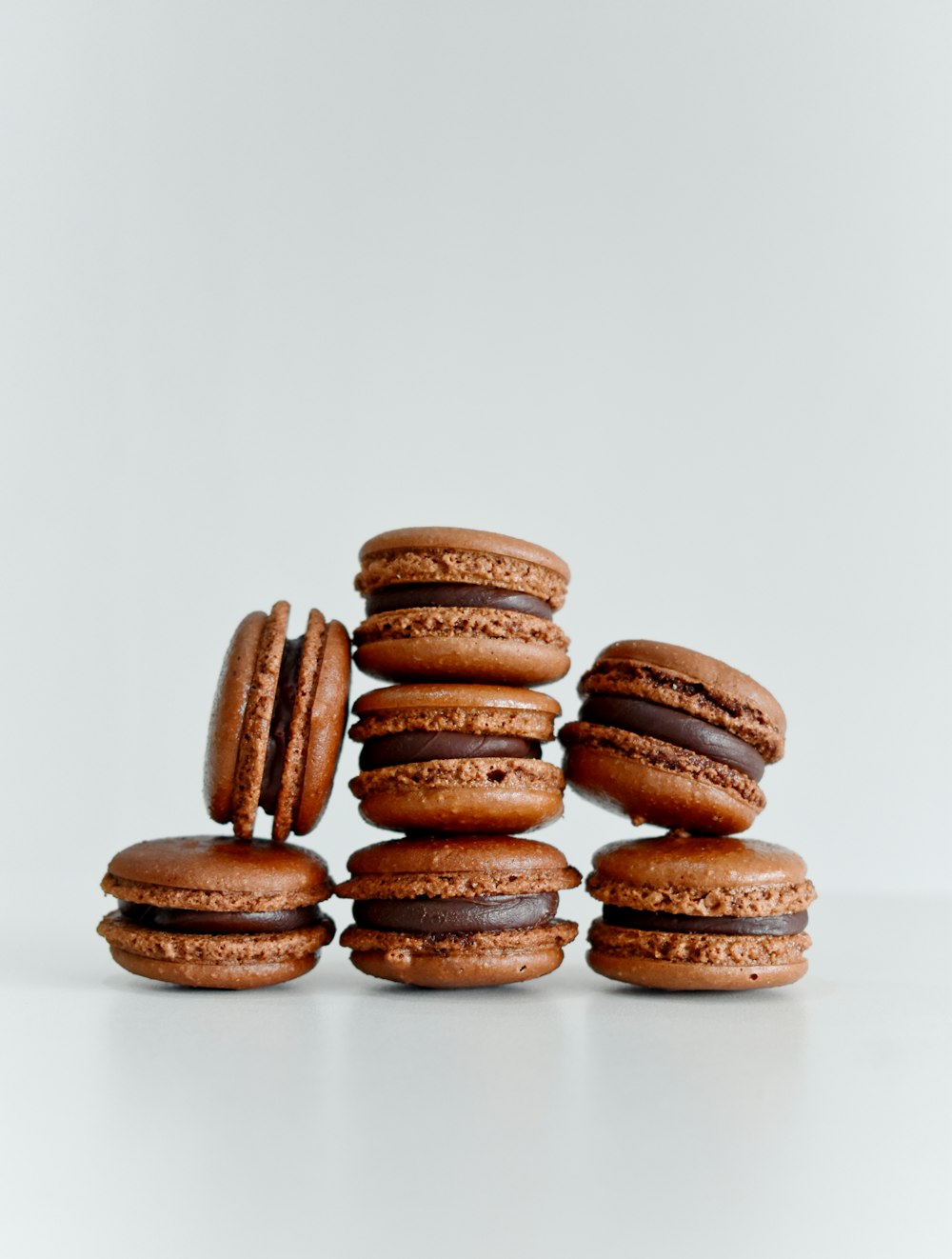 a stack of cookies sitting on top of each other