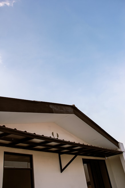 Wide shot of a newly installed PVC tile roof on a modern house