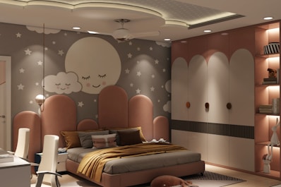 a bedroom with a large bed and a night stand