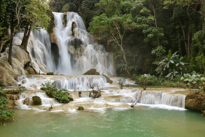 Kuang Si Falls & Alms Giving