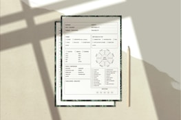 a piece of paper sitting on top of a table