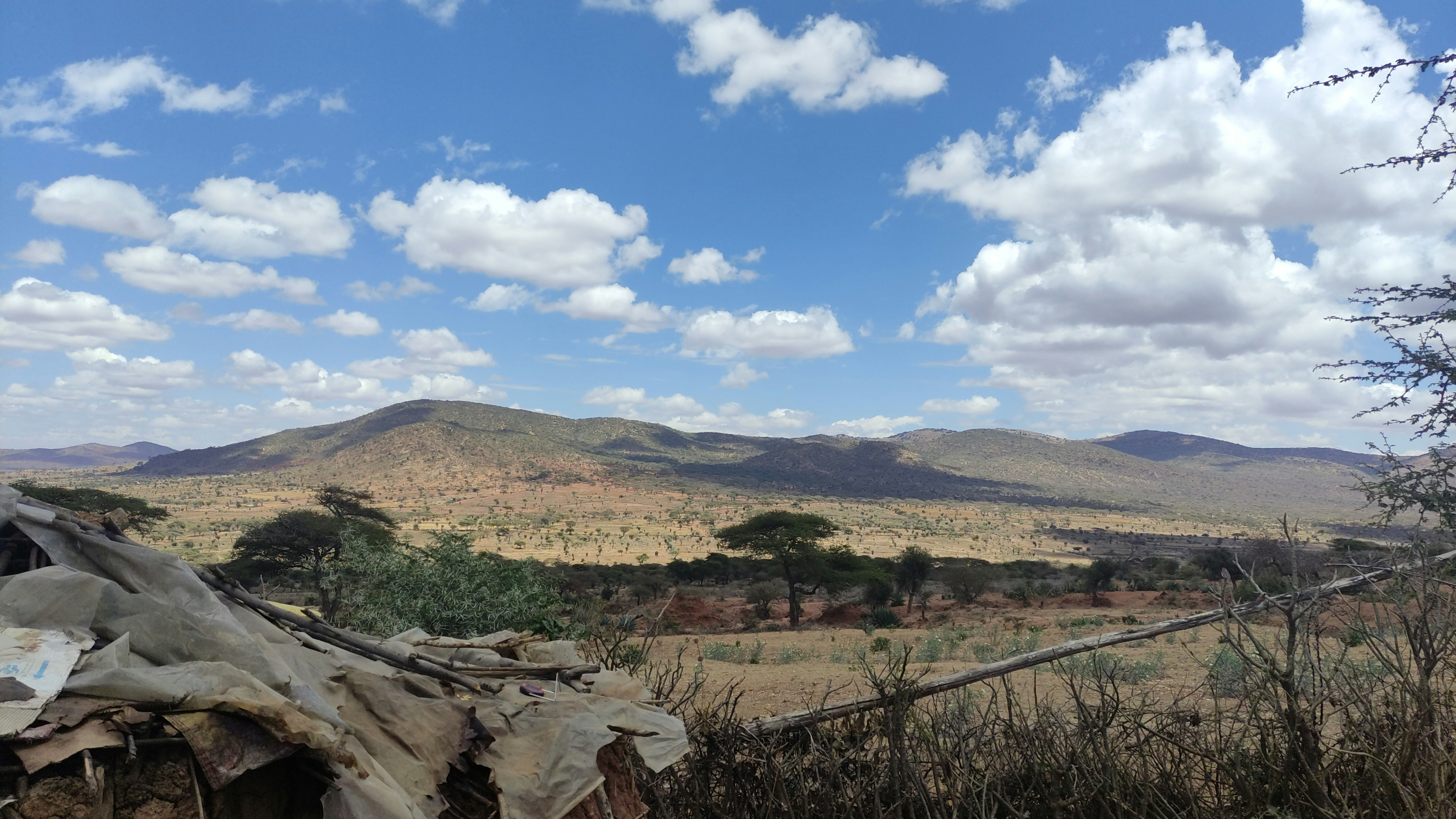 a view of a mountain range in the distance