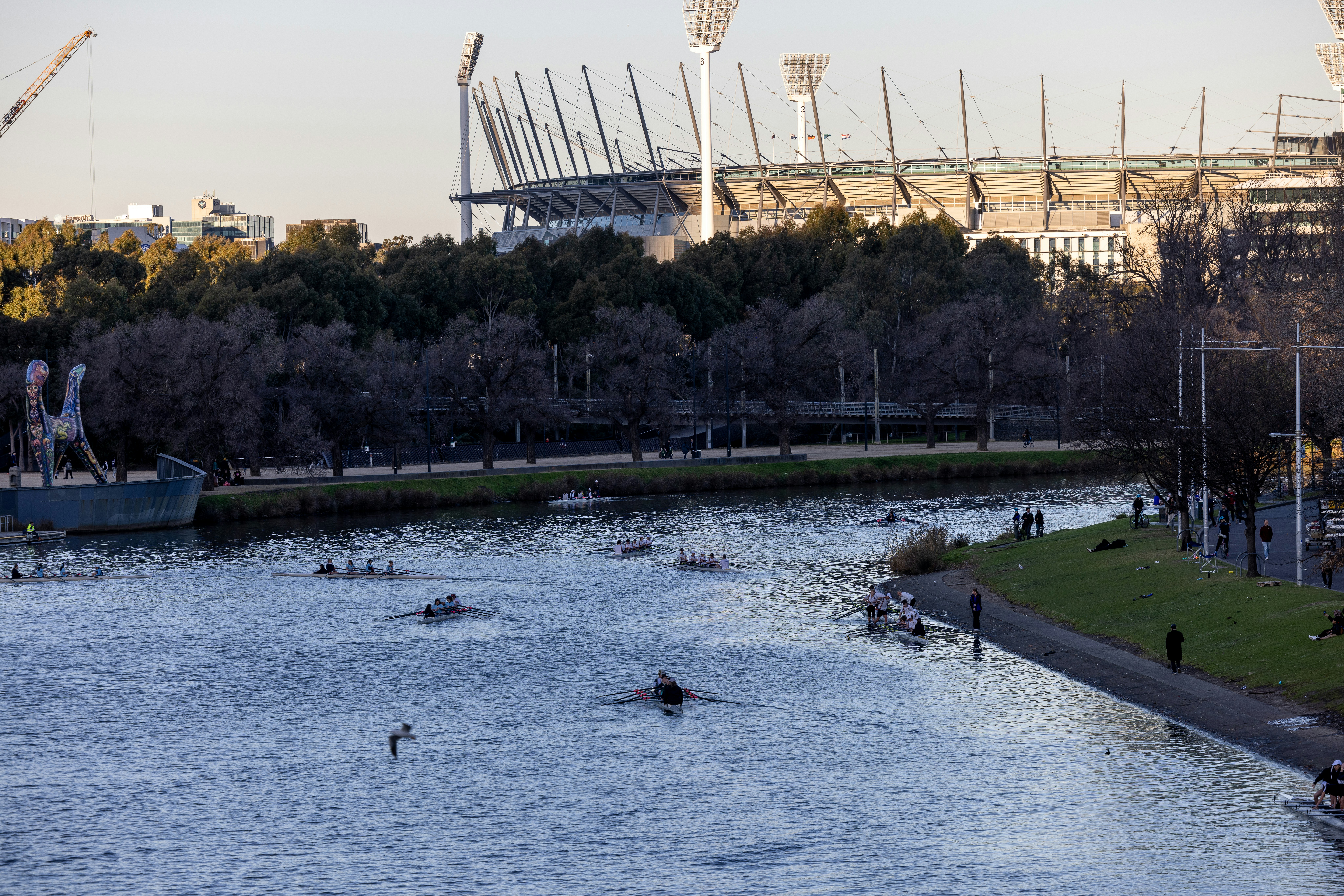 a body of water with many boats in it