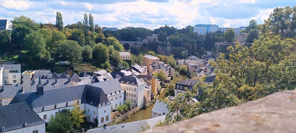 a view of a city from a high point of view