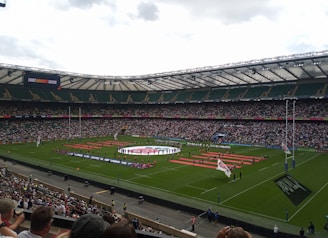 a large stadium filled with lots of people
