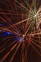 A vibrant space battle scene with colorful laser blasts and sleek starships.