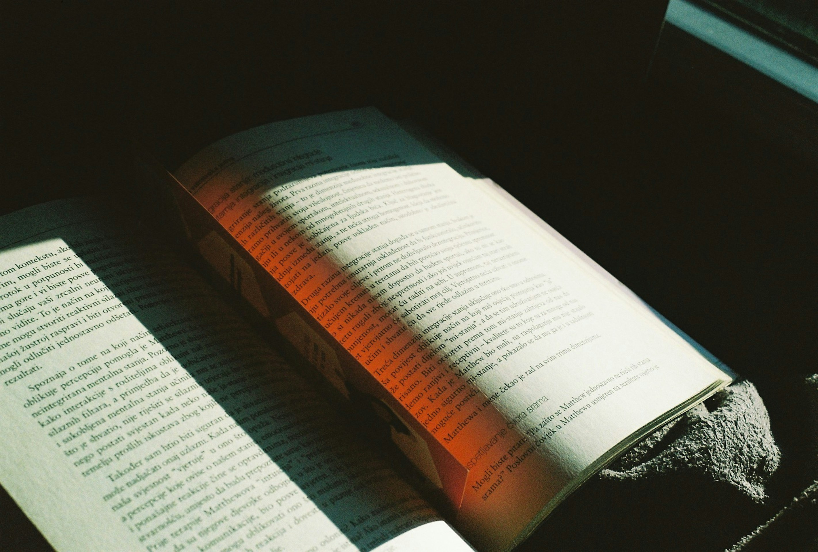 an open book sitting on top of a table