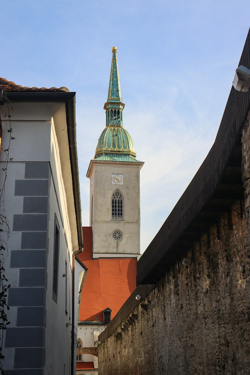 a tall tower with a clock on top of it