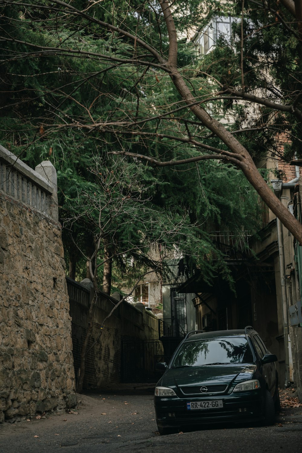 a car parked on the side of the road