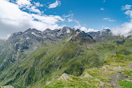 A breathtaking view of a mountain landscape showcasing adventure tourism.