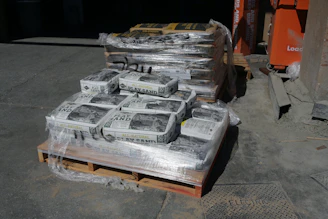 a pallet full of stacks of $ 1 bills