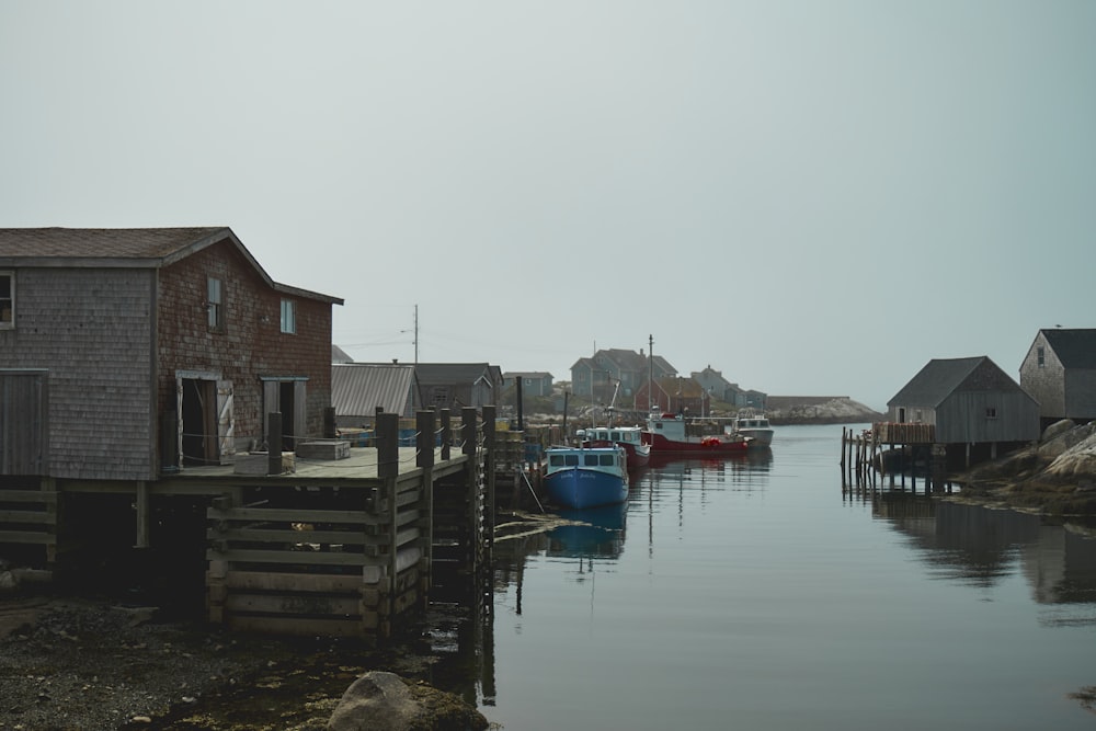 a body of water that has some boats in it