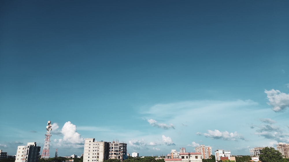 a view of a city from across the water