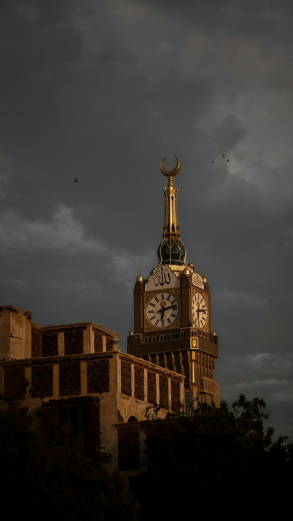 a tall clock tower with a sky background