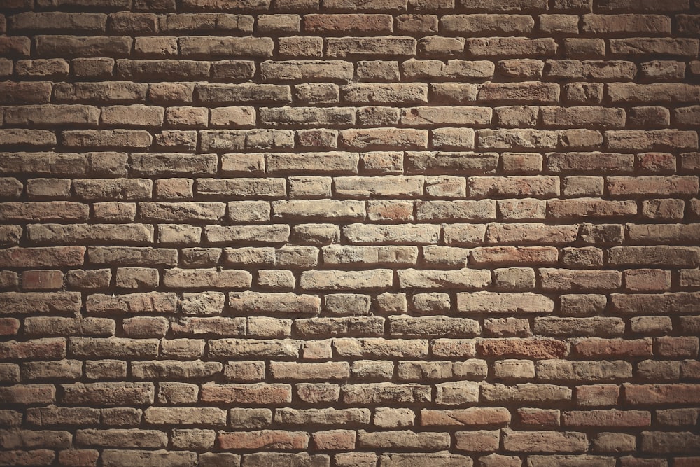 a brick wall made of small bricks