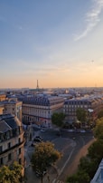 A Paris cityscape at dusk highlighting the tech-driven spirit of Brennus Analytics' headquarters.
