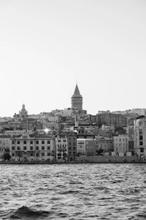 Archival black-and-white photograph of Lagos during King Kosoko’s reign, showing the city’s vibrant life.