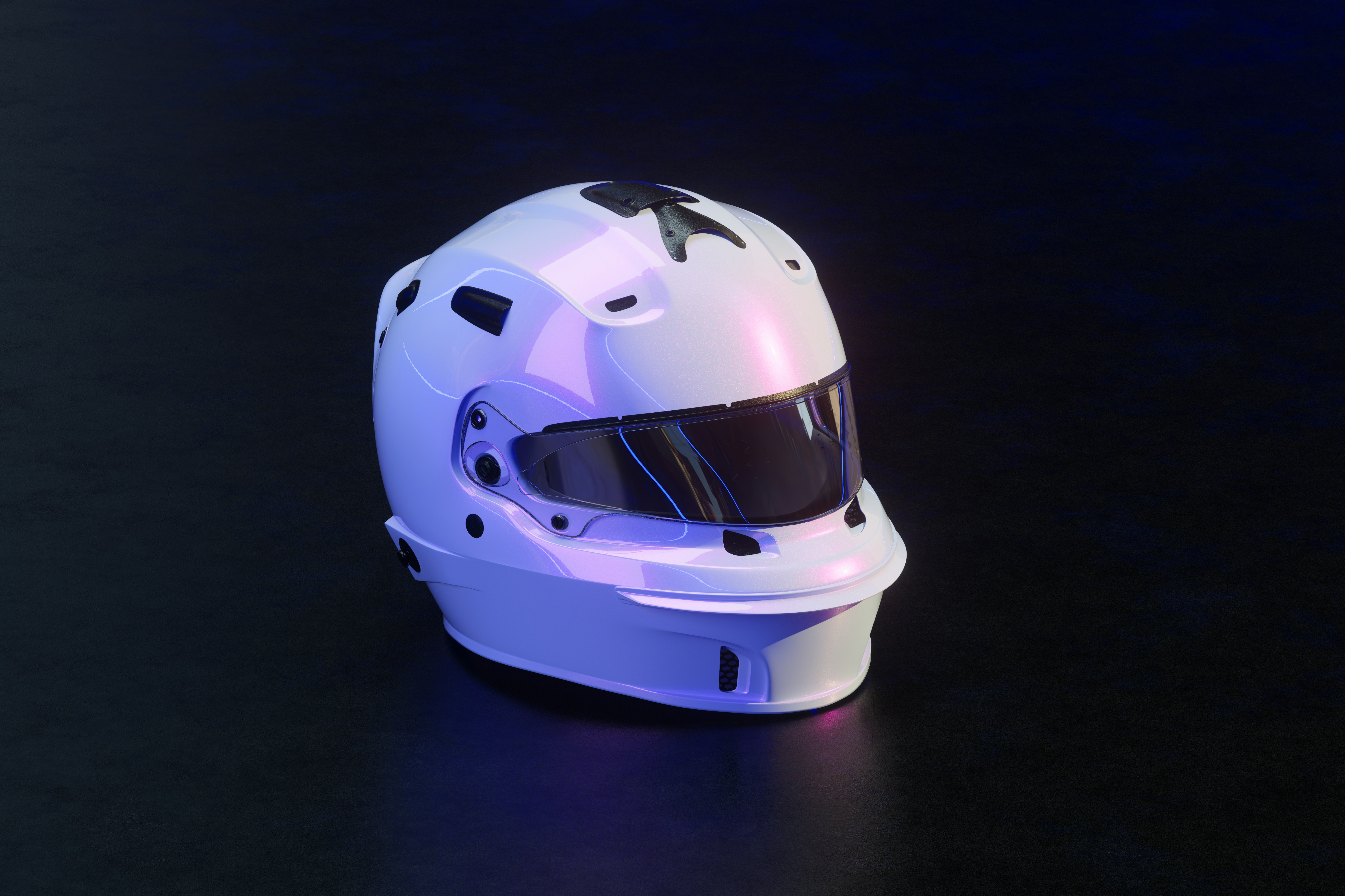 Futuristic helmet render