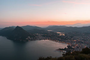 A panoramic cityscape of Concepción at sunset, capturing the serene atmosphere inspiring regional sounds