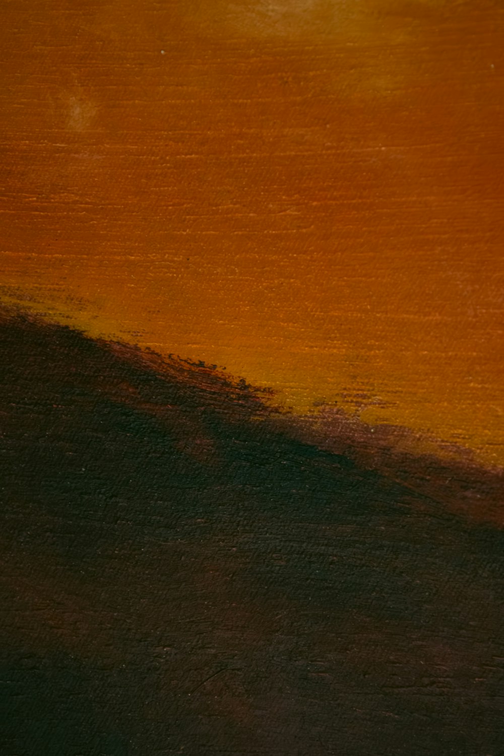 a painting of an orange and brown sky