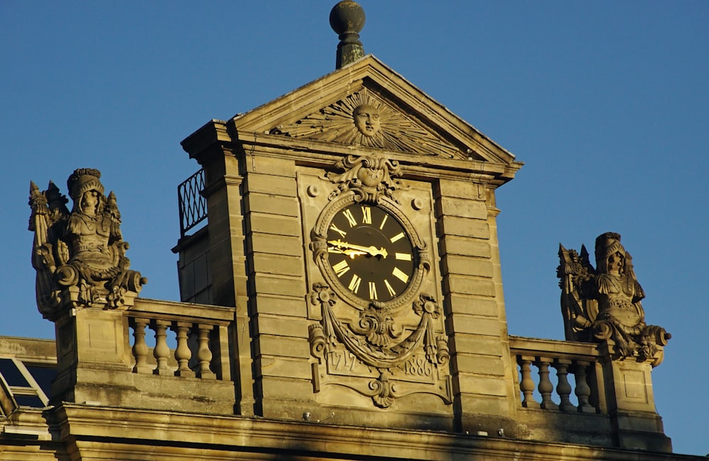 a clock on the top of a building