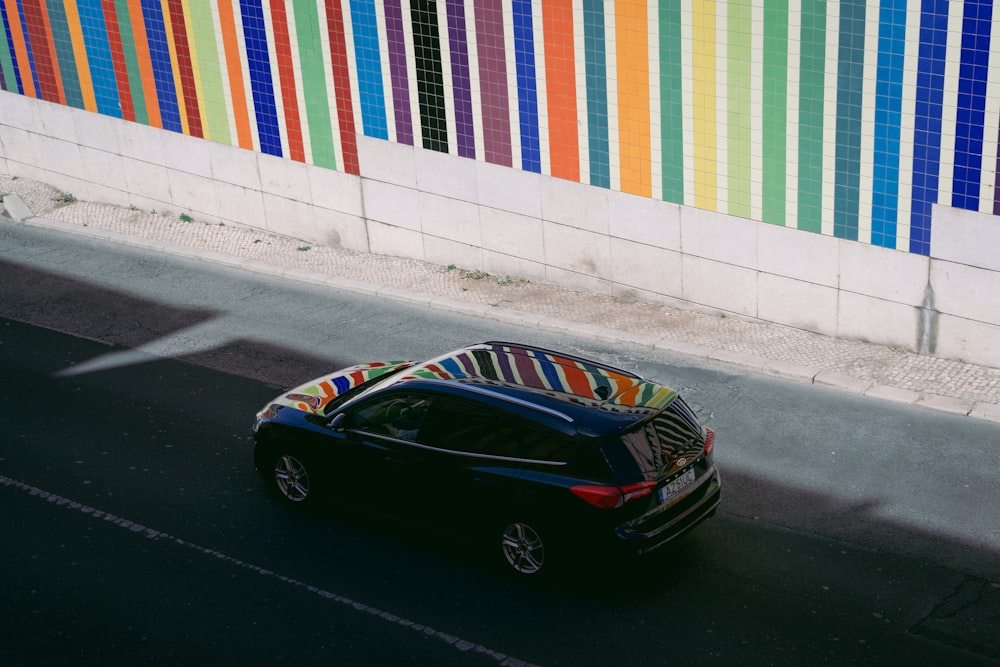 a car parked on the side of the road