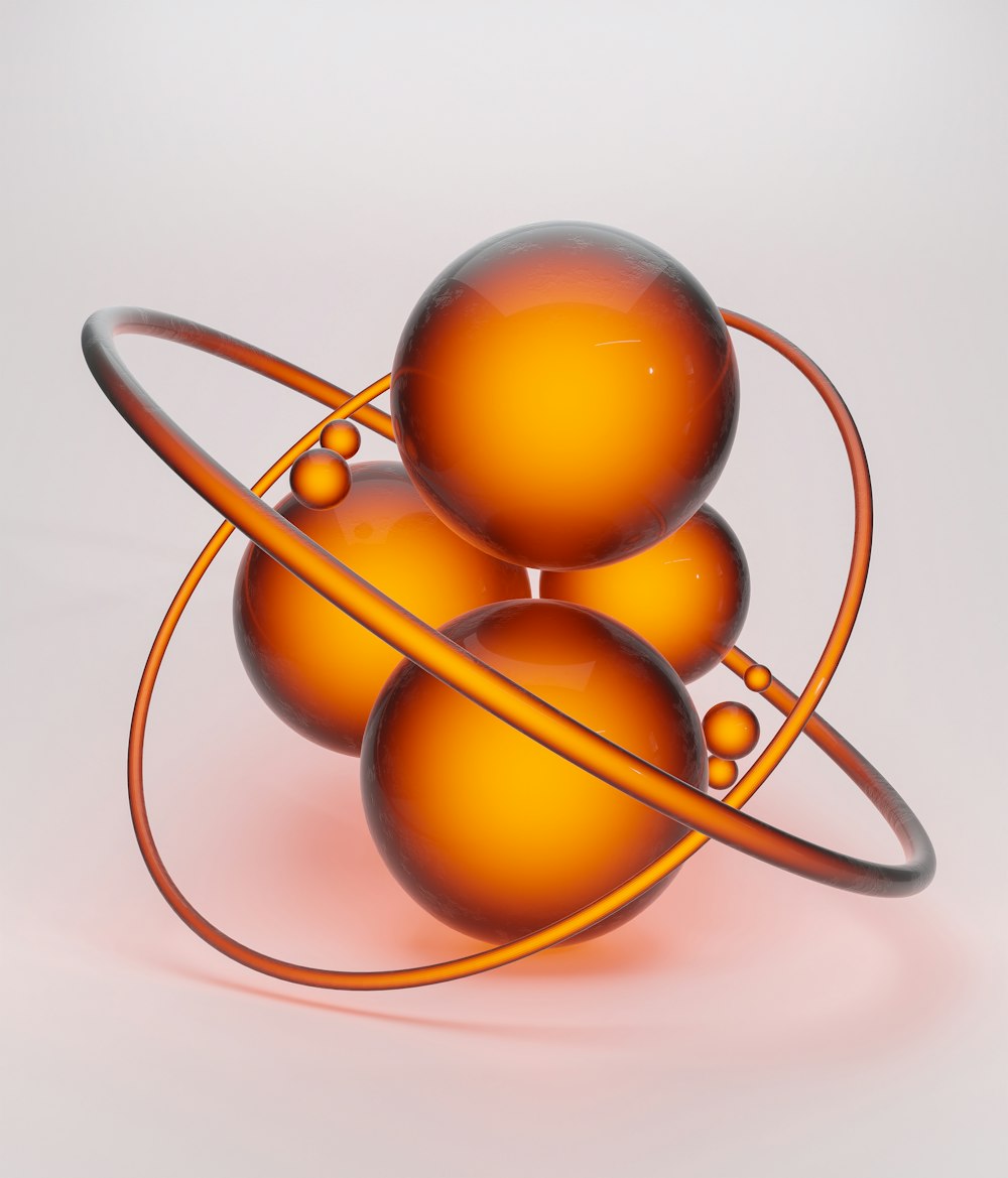 a group of orange balls sitting on top of each other