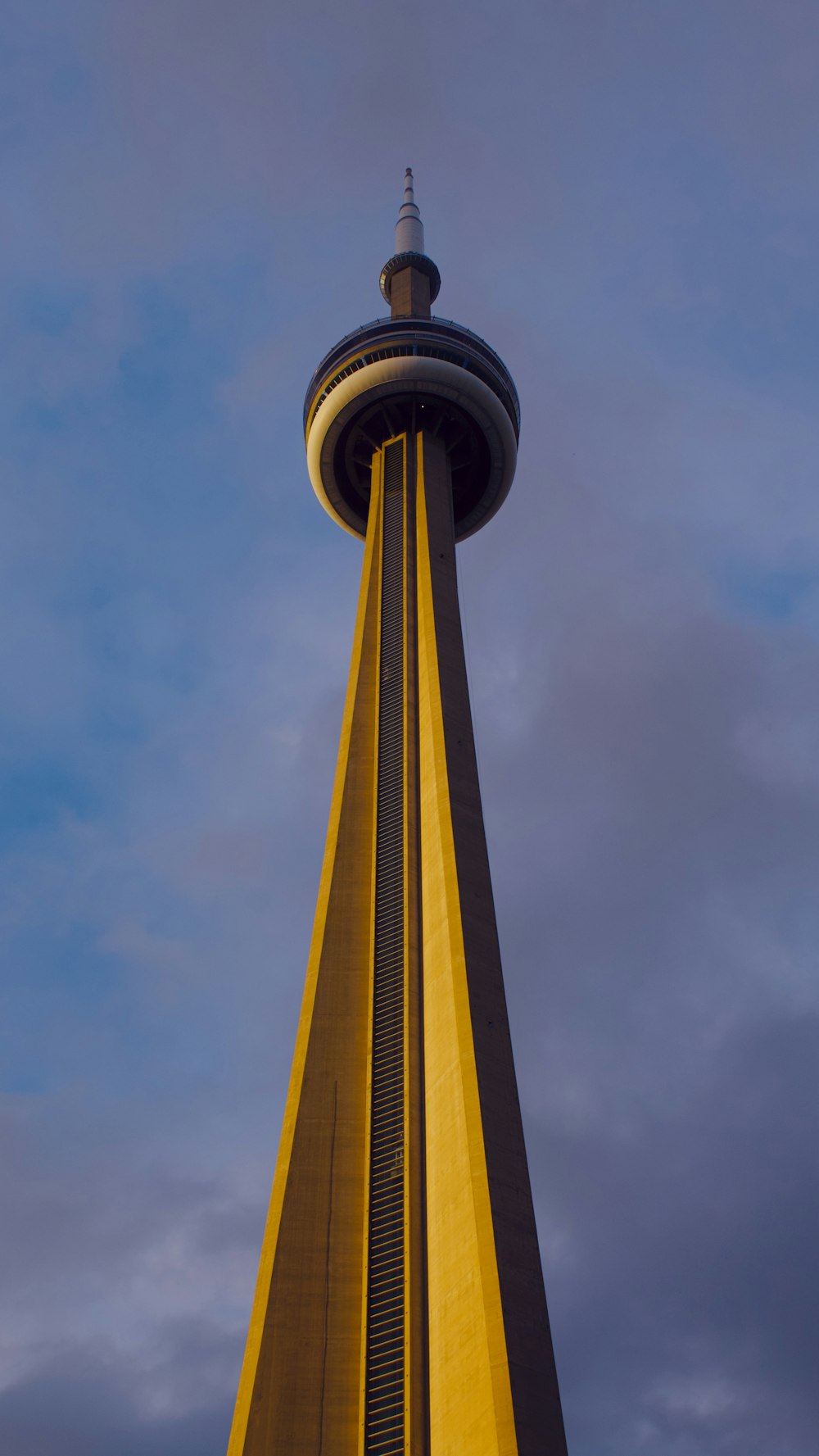 a tall tower with a sky background