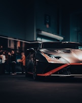 Finished automotive design prototype showcased in a modern studio setting.