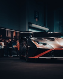 A sleek automotive project showcasing a modified car in a dynamic setting.