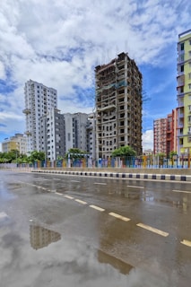 A completed residential building project.