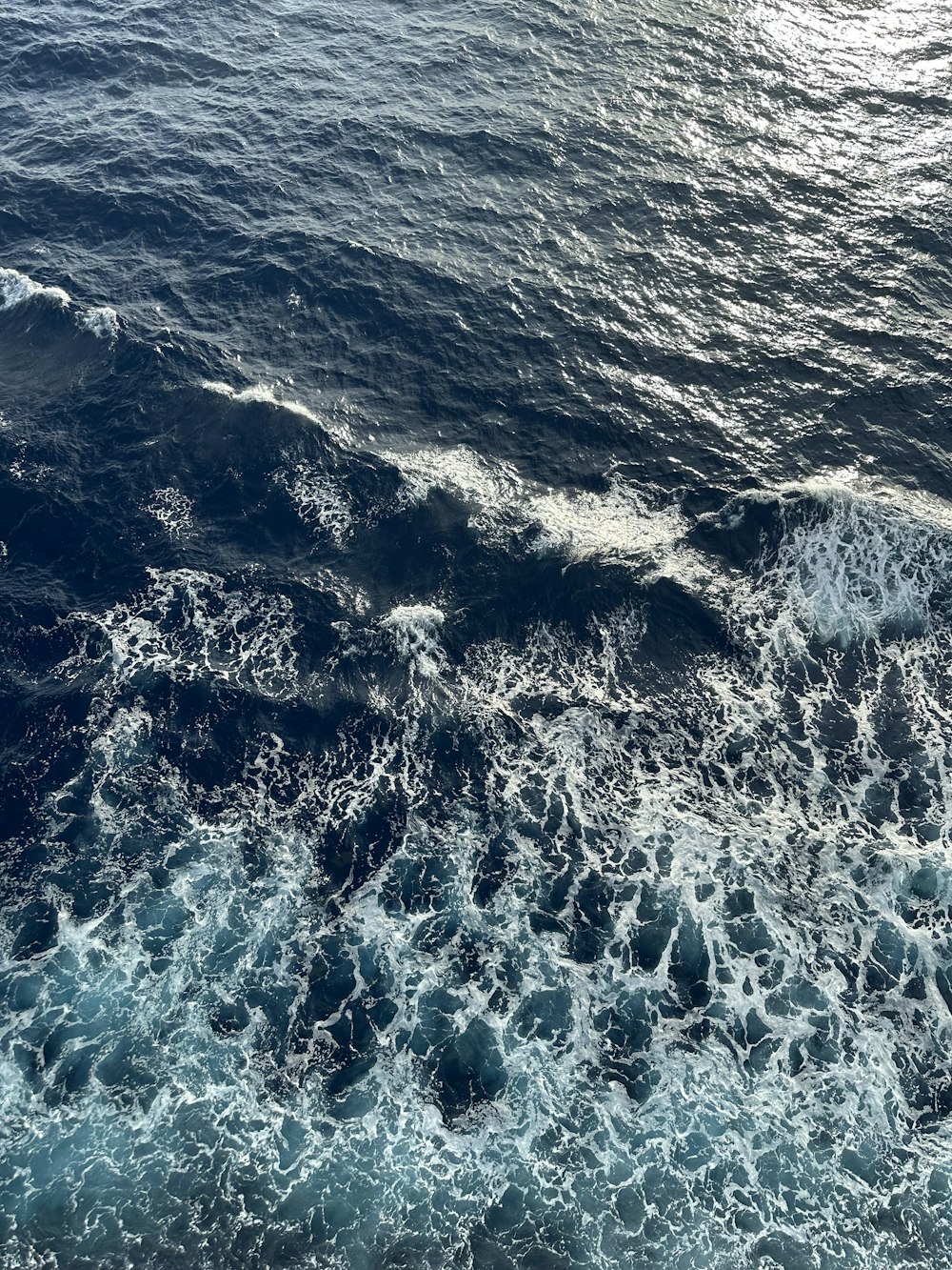 a view of the ocean from a boat