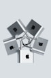 mini locks with apple logo