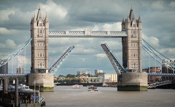 a large bridge spanning over a body of water