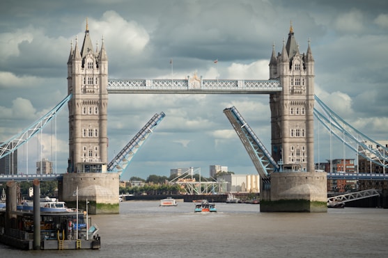 a large bridge spanning over a body of water