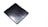 A sleek, foldable smartphone with a glossy screen lies partially unfolded on a plain white surface, highlighting its modern design and technology.