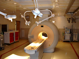 A powerful MRI machine ready for patient diagnostics.