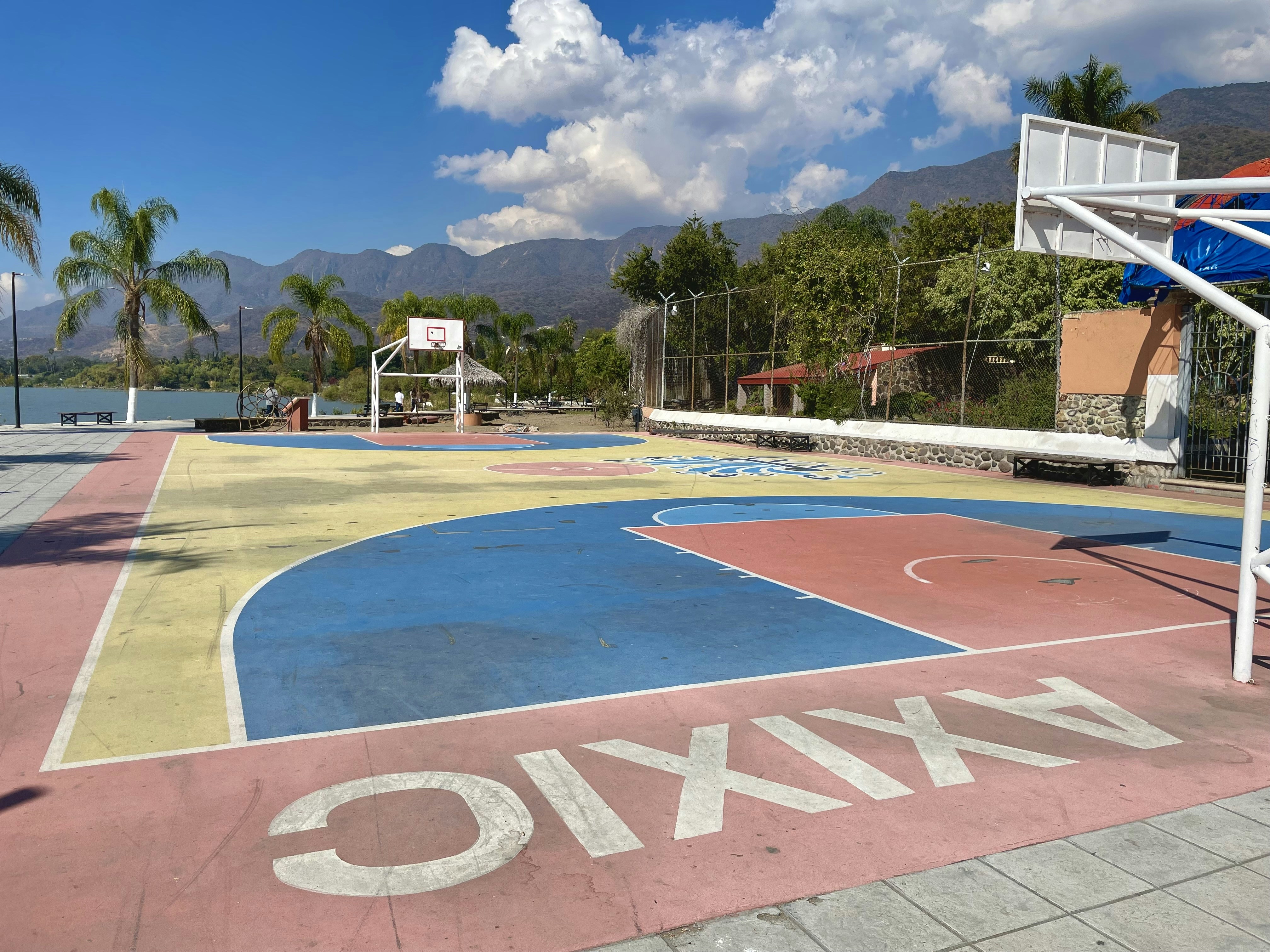 Outdoor basketball court