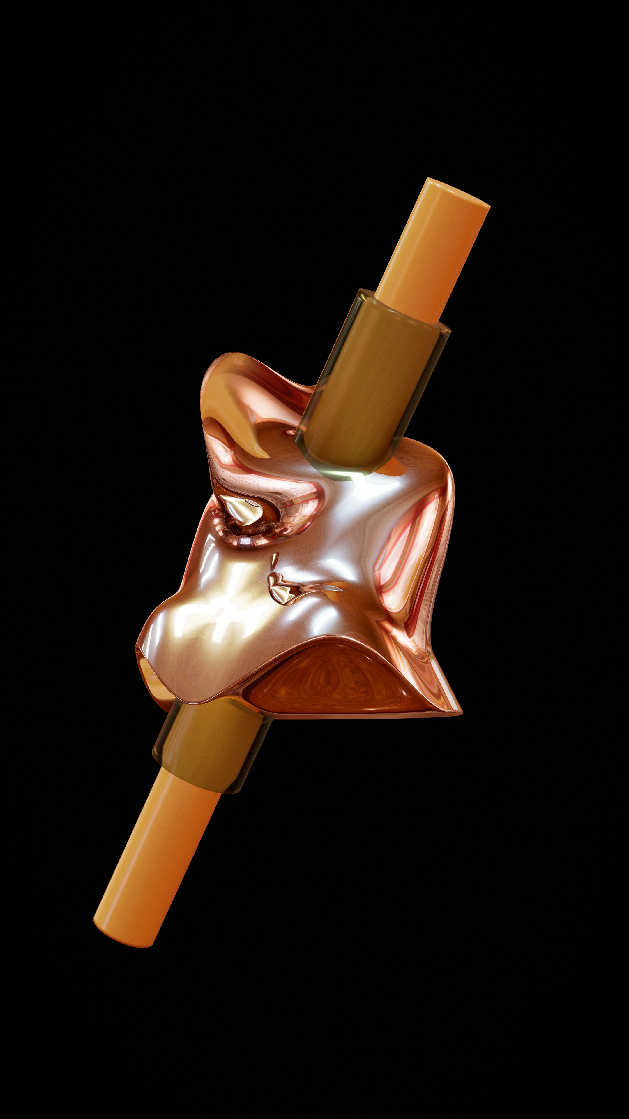 A metal object with a wooden stick sticking out of it photo – Free 3d ...