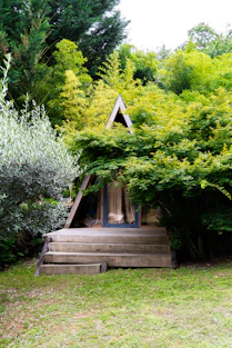 a house with steps leading up to it
