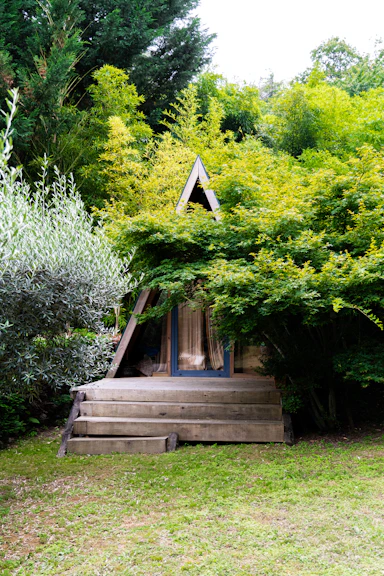 a house with steps leading up to it