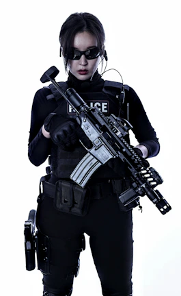 A security officer confidently patrolling while wearing Eagle Tactical Wear gear