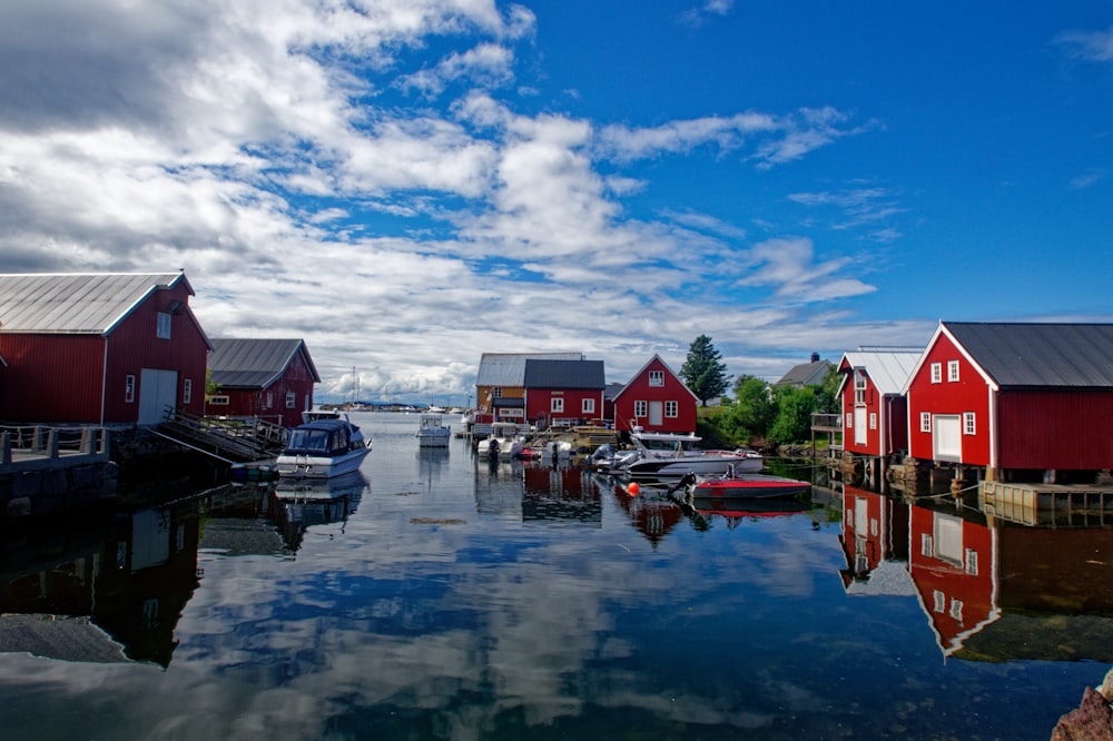 a body of water filled with lots of boats