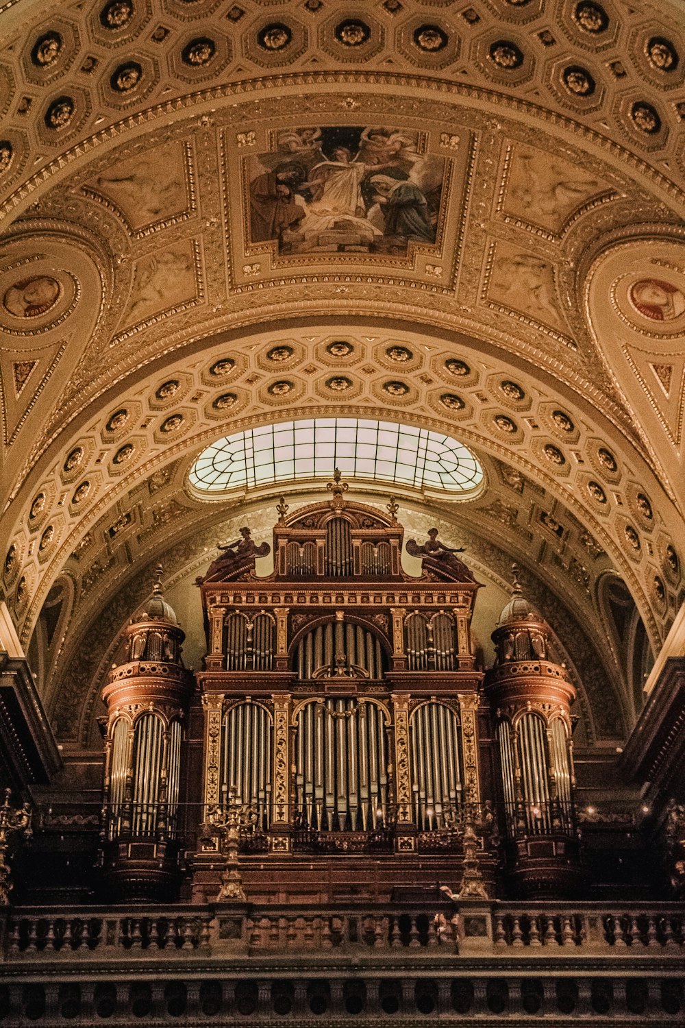 a cathedral with a large pipe organ in it