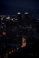Nighttime cityscape image representing the global reach of our services, dotted with client locations across continents.