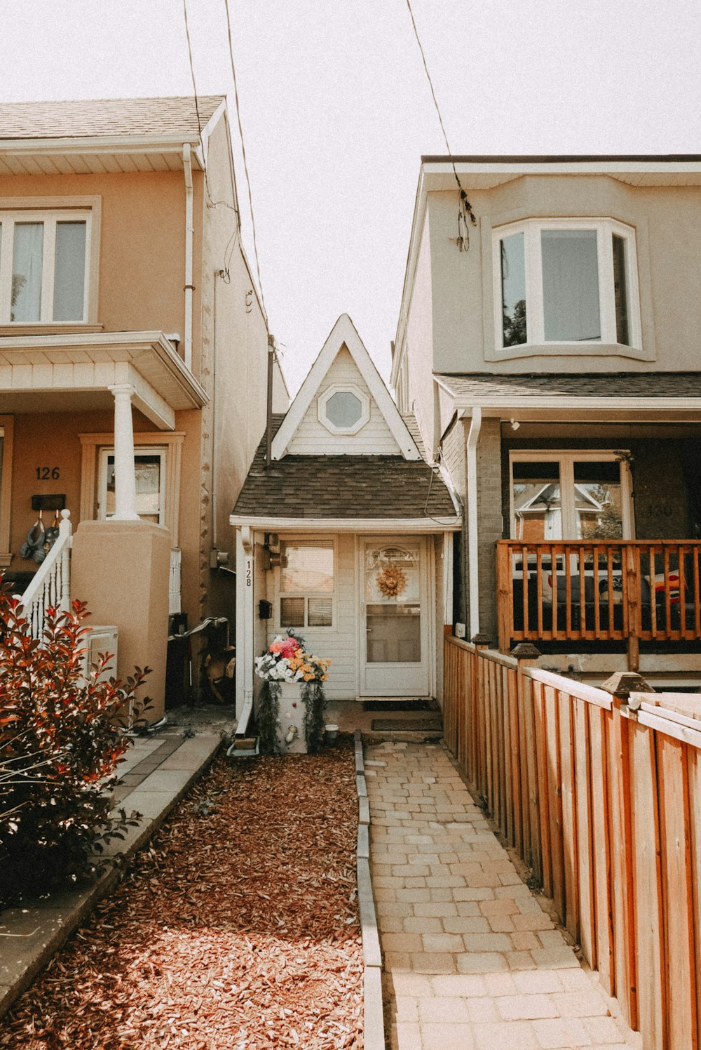 a couple of houses that are next to each other