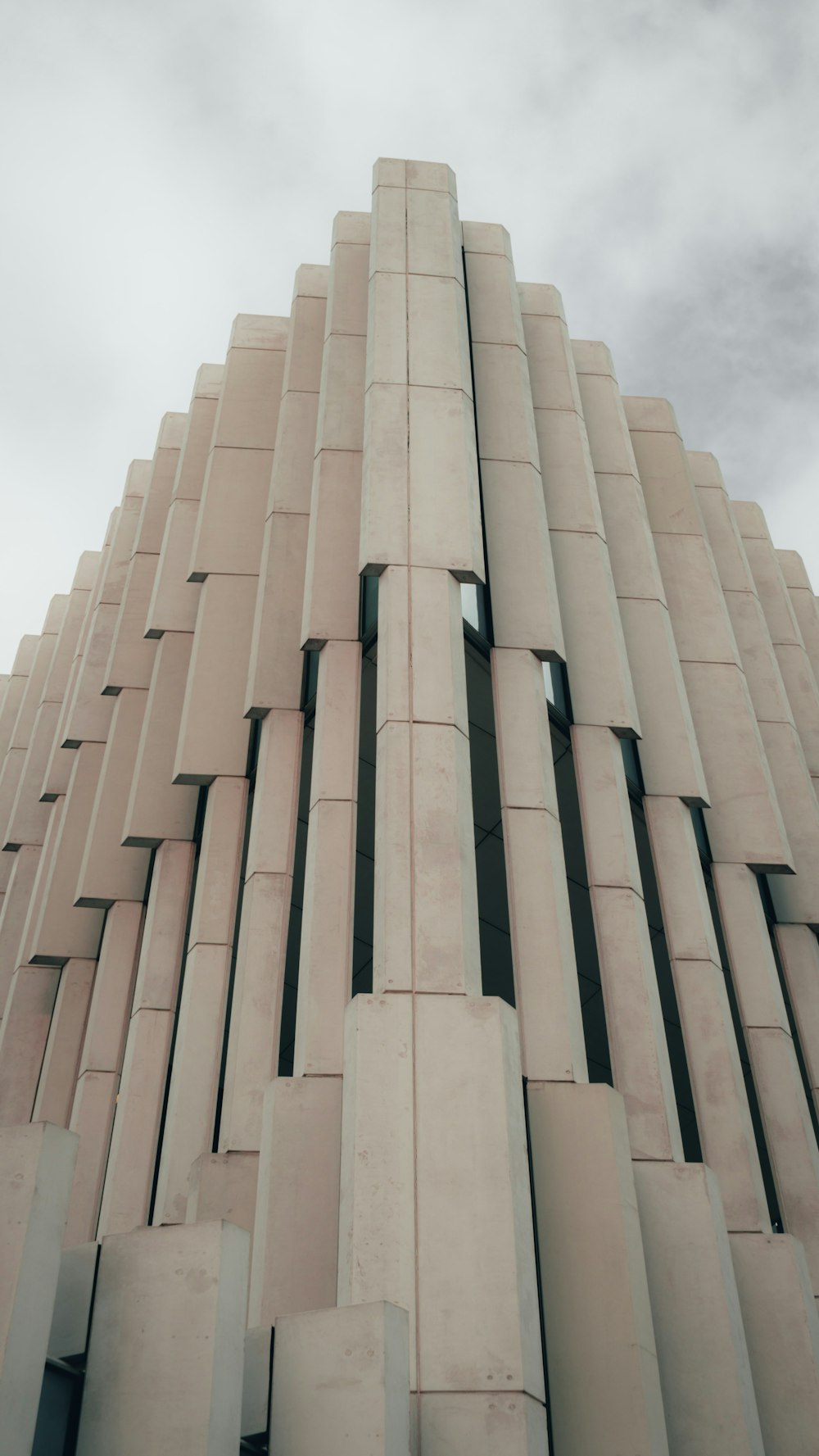 a very tall building with a bunch of windows